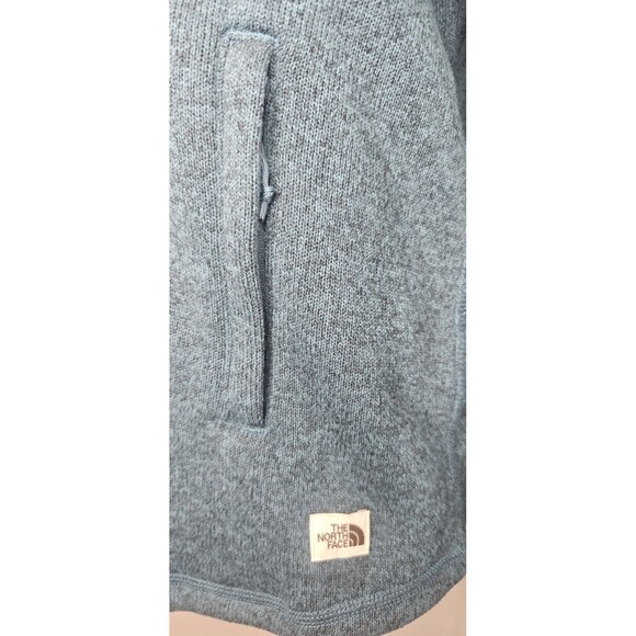 The North Face Womens Crescent Hooded Pullover Jacket Sweater Size M Aqua Blue - Picture 2 of 12